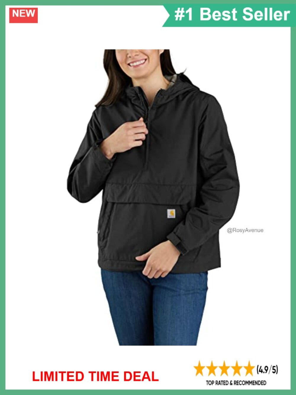 Carhartt Rockford Anorak Rain Defender Packable Lightweight Jacket